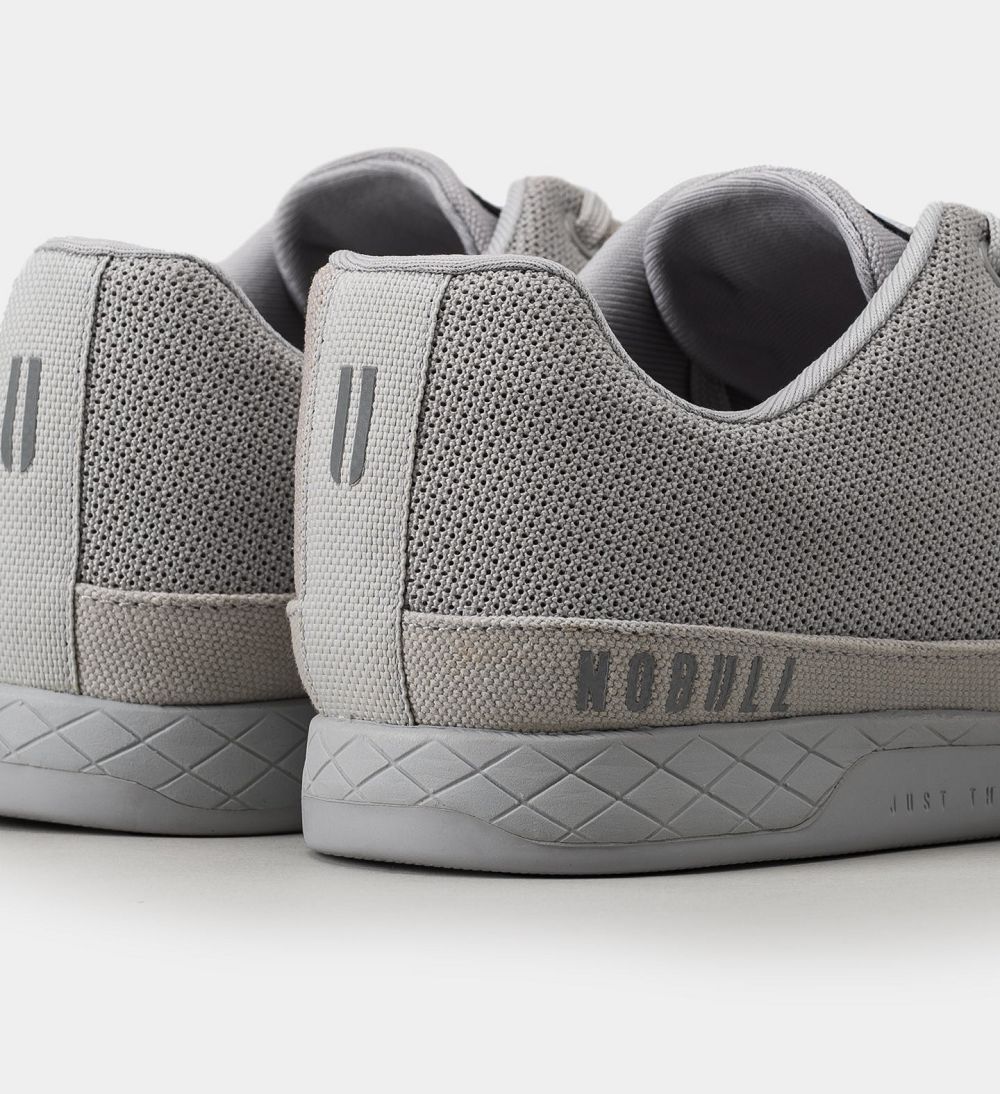 Men NOBULL Canvas Training Shoes Grey | TRXLN-5609