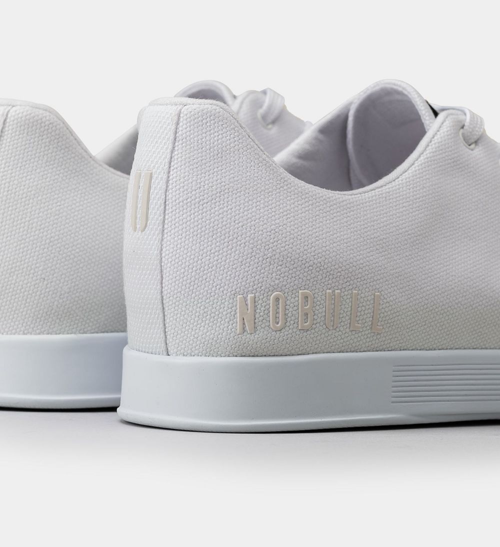 Men NOBULL Canvas Training Shoes White | BXAHE-7182