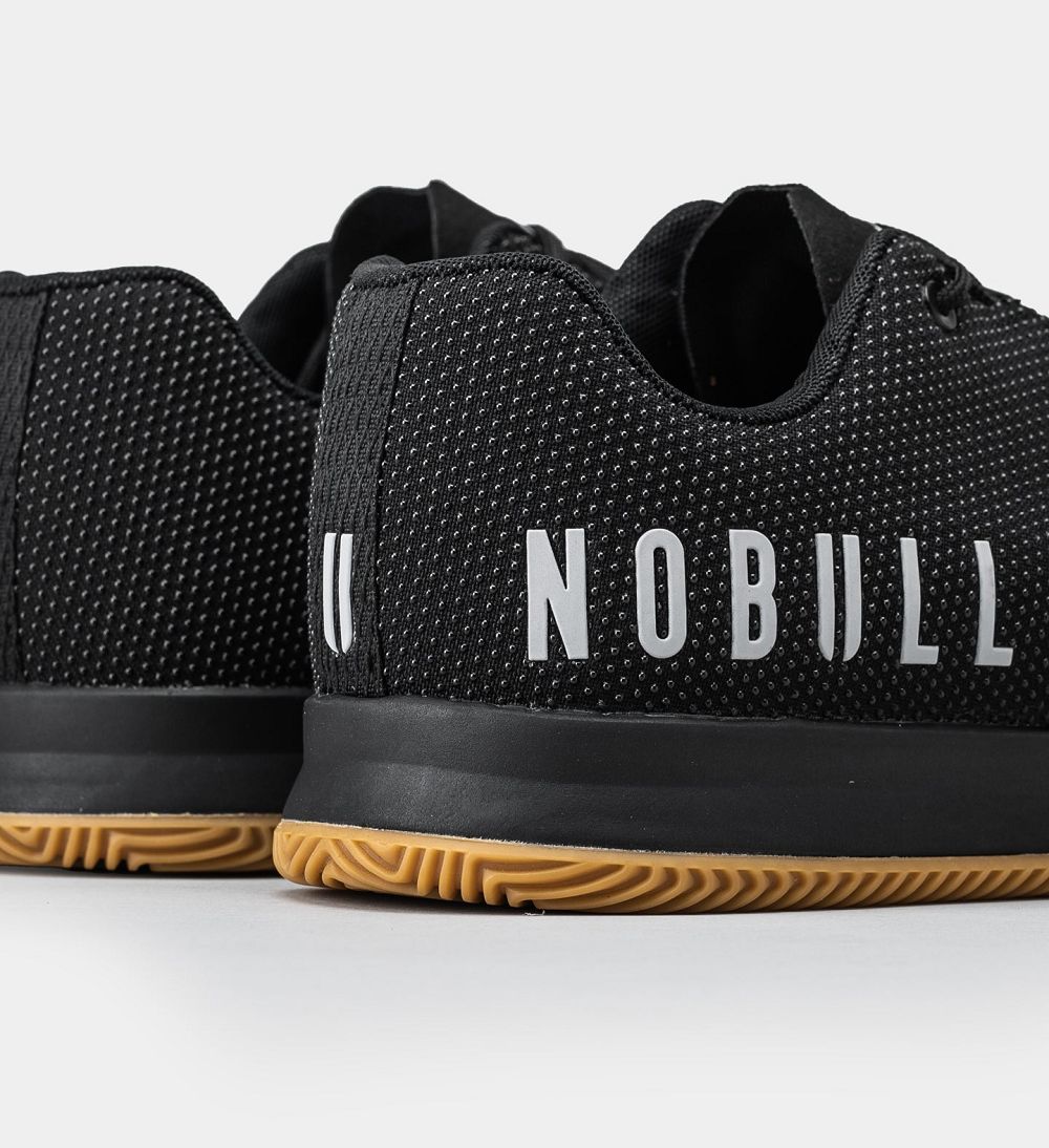 Men NOBULL Court Training Shoes Black Gum | NWDOR-5706