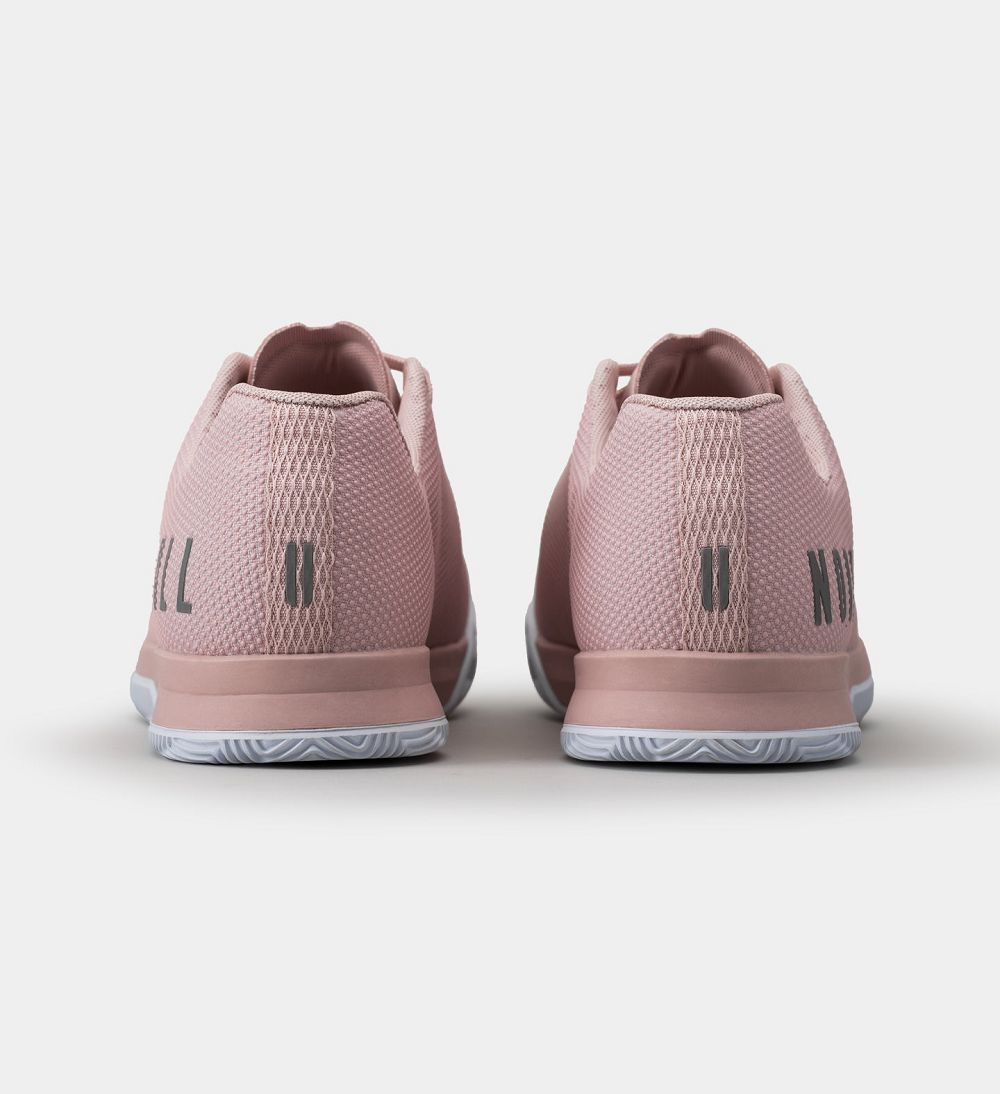 Men NOBULL Court Training Shoes Dusty Rose White | KRABO-5189