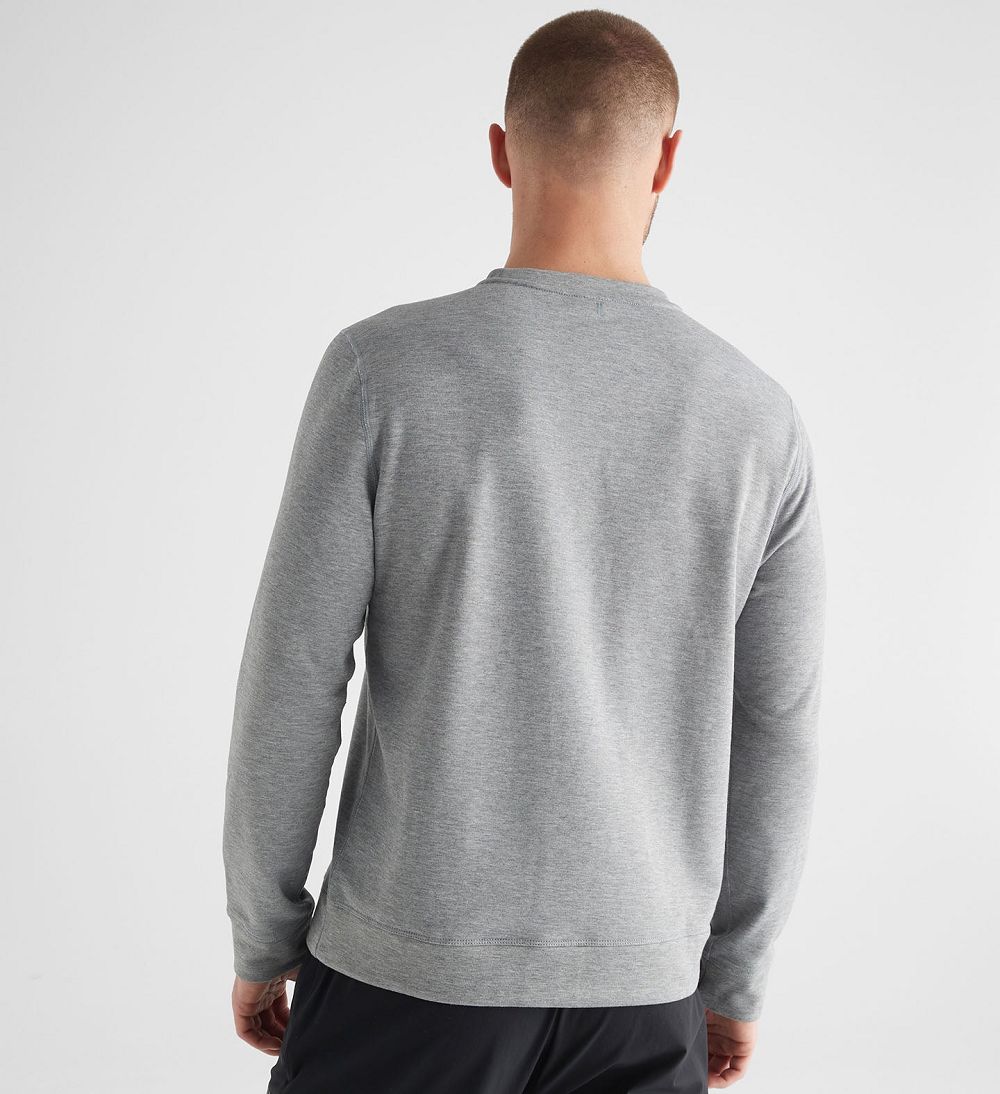 Men NOBULL Crew Sweatshirt Heather Grey | BJDAH-8645