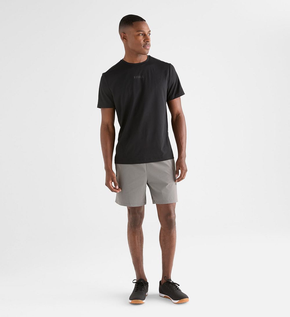 Men NOBULL Deltapeak® Micro Textured T-Shirt Black | DHYUK-4607