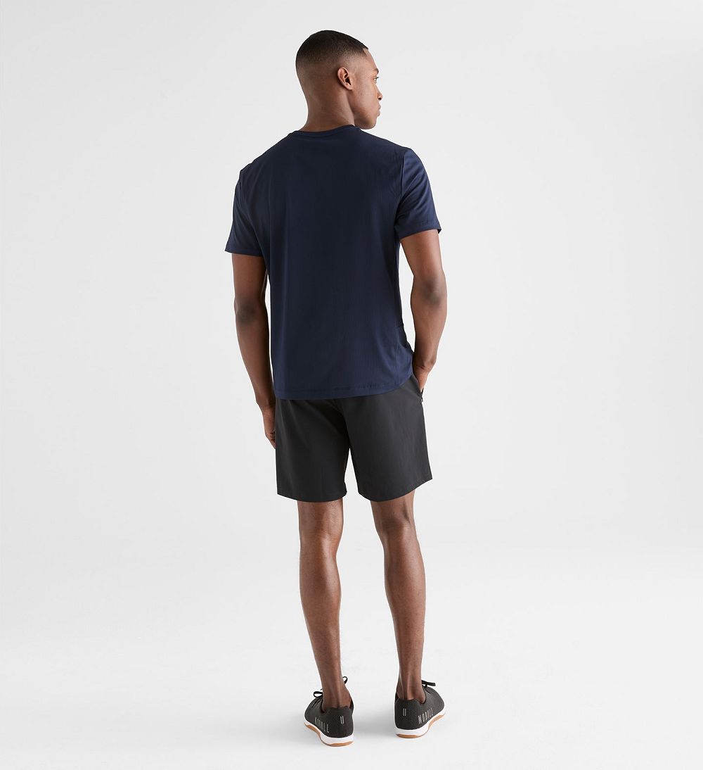 Men NOBULL Deltapeak® Micro Textured T-Shirt Night Navy | VLMRJ-9750