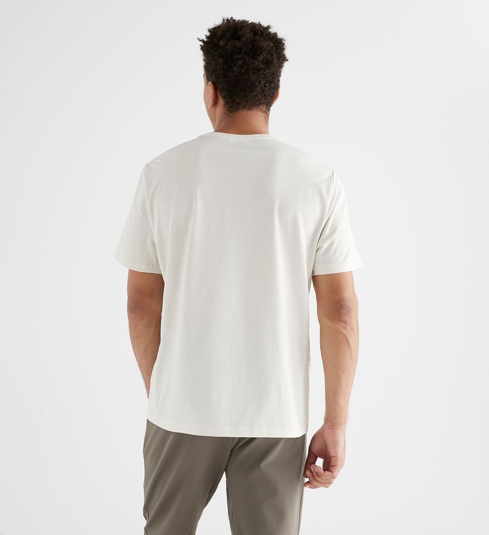 Men NOBULL Deltapeak® Micro Textured T-Shirt White | AFCZU-5869