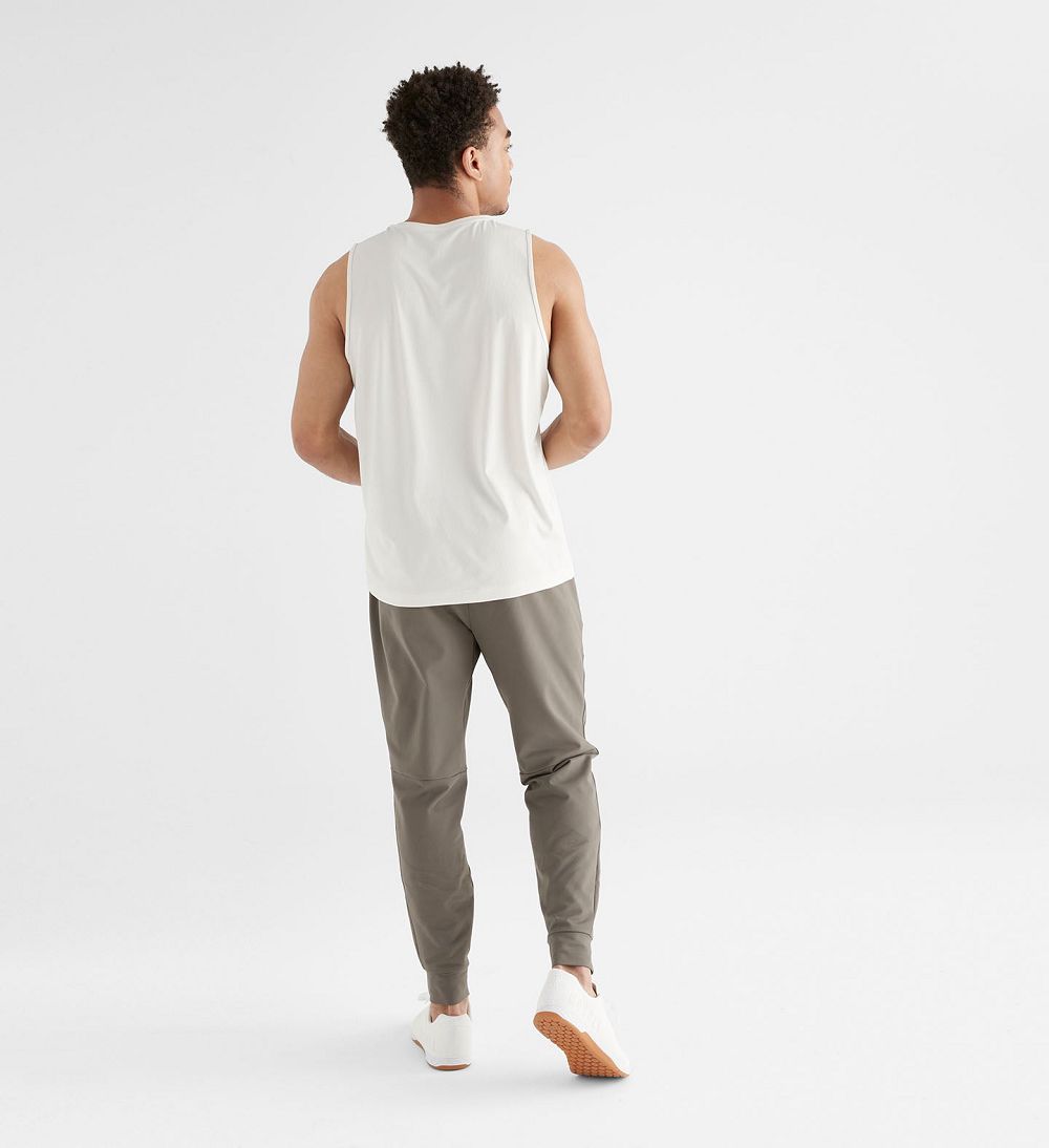 Men NOBULL Deltapeak® Micro Textured Tanks White | SFZNX-7416