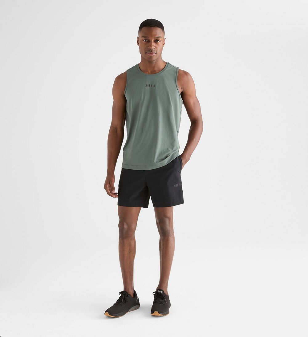 Men NOBULL Deltapeak® Micro Textured Tanks Dark Grey | MKFGD-8175