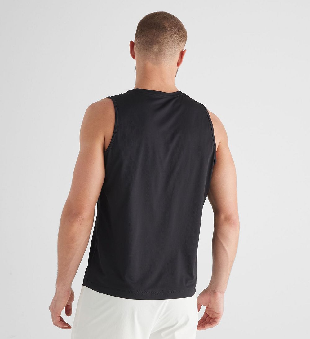 Men NOBULL Deltapeak® Micro Textured Tanks Black | TOWLM-4501