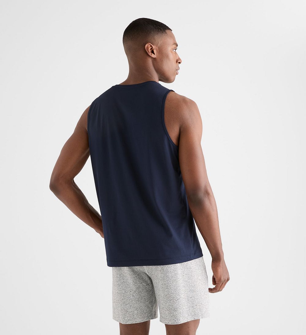 Men NOBULL Deltapeak® Micro Textured Tanks Night Navy | FOYZK-0381