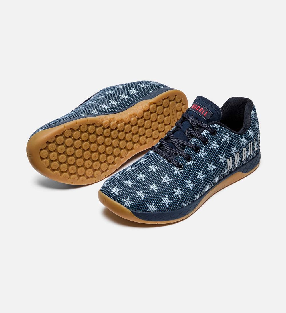 Men NOBULL Flag OUTWORK Training Shoes Navy | NHWFA-5287