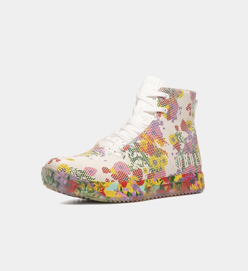 Men NOBULL Floral High-Top IMPACT Training Shoes Multi | QUZVW-5749