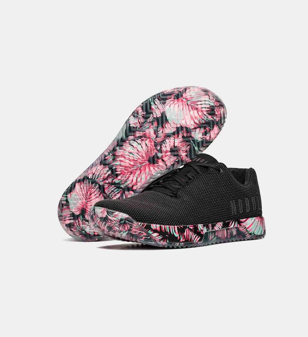 Men NOBULL Floral IMPACT Training Shoes Black | ZWMUY-4320