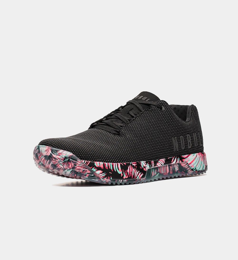 Men NOBULL Floral IMPACT Training Shoes Black | ZWMUY-4320