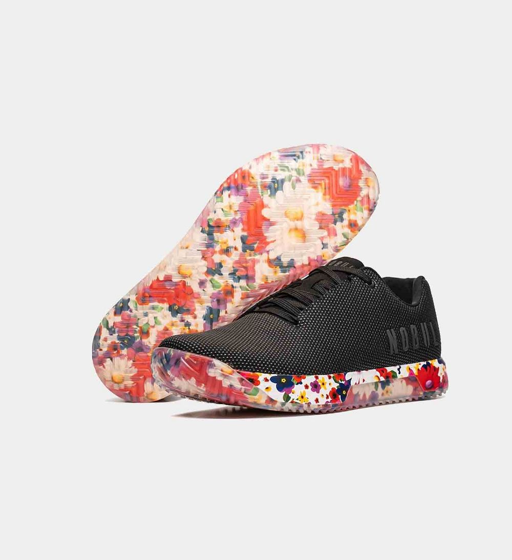 Men NOBULL Floral IMPACT Training Shoes Black Daisy | FKHZM-5976