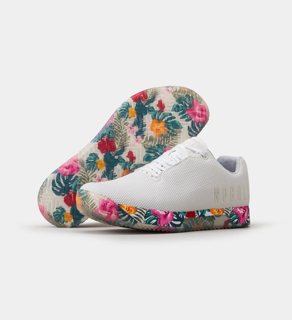 Men NOBULL Floral IMPACT Training Shoes White Multi | WXDQS-6724