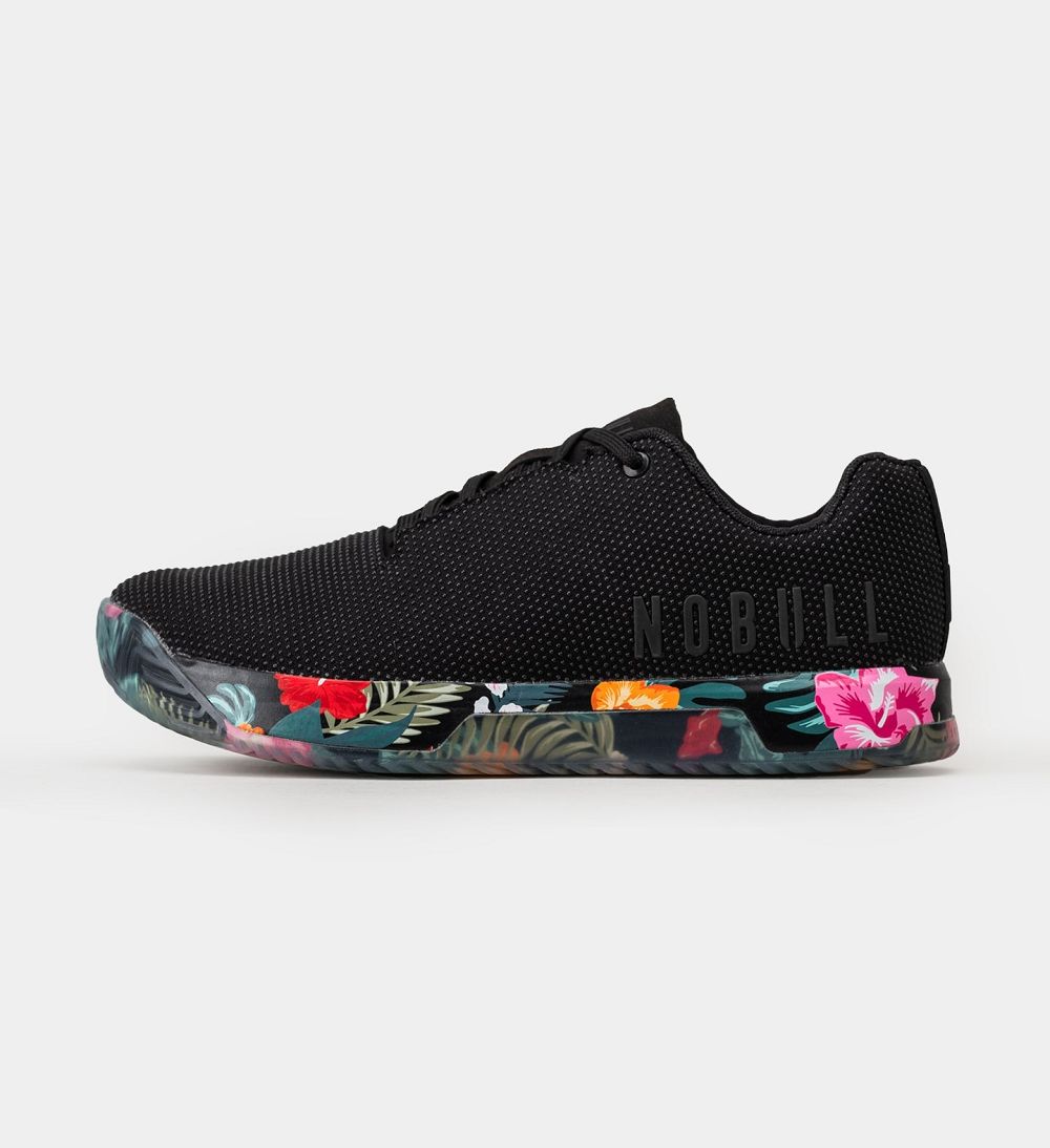 Men NOBULL Floral IMPACT Training Shoes Black Multi | HJKQL-7165