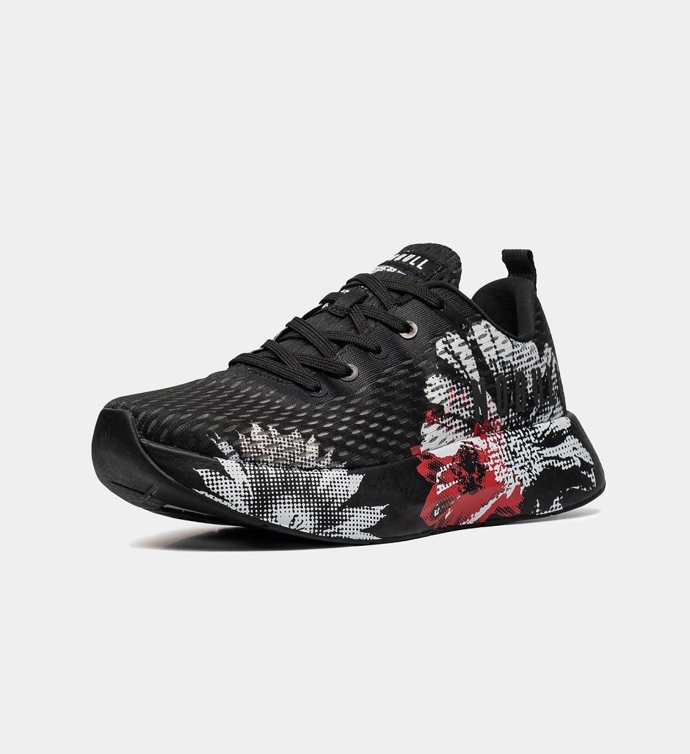 Men NOBULL Floral JOURNEY Running Shoes Black Cactus Blossom | XDSUR-2190