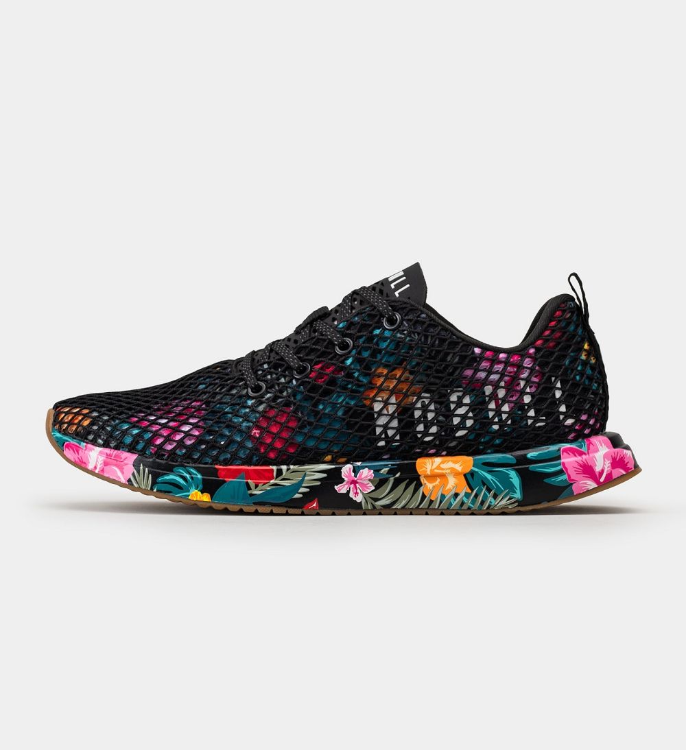 Men NOBULL Floral Mesh Running Shoes Midnight Multi | FCUMI-4350