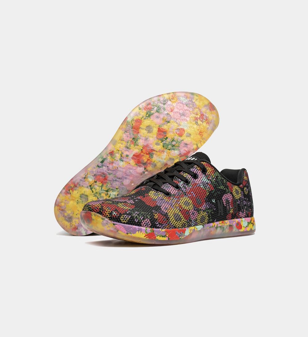 Men NOBULL Floral OUTWORK Training Shoes Black Multi | ZFYCJ-4901