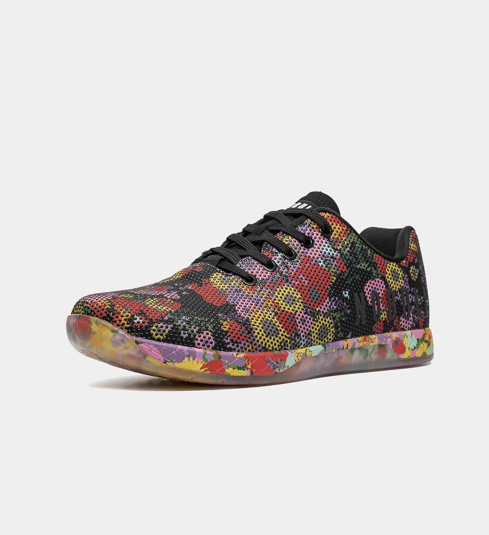 Men NOBULL Floral OUTWORK Training Shoes Black Multi | ZFYCJ-4901