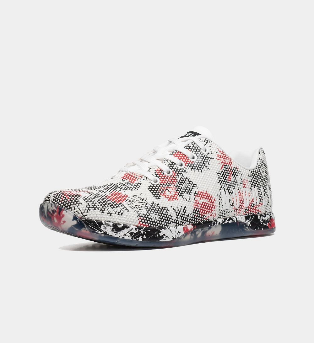 Men NOBULL Floral OUTWORK Training Shoes White Cactus Blossom | TKMRS-8140