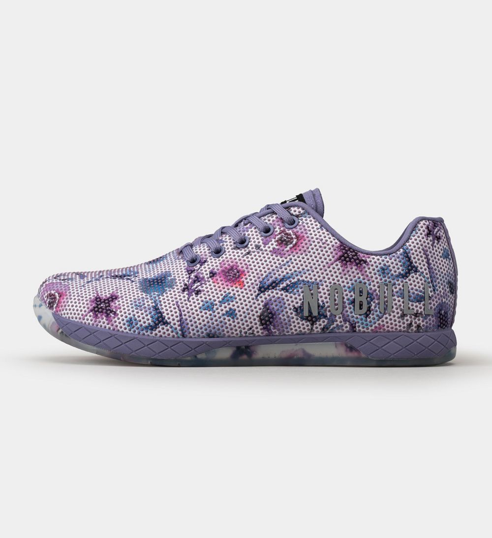 Men NOBULL Floral OUTWORK Training Shoes Purple | MGVAL-2761