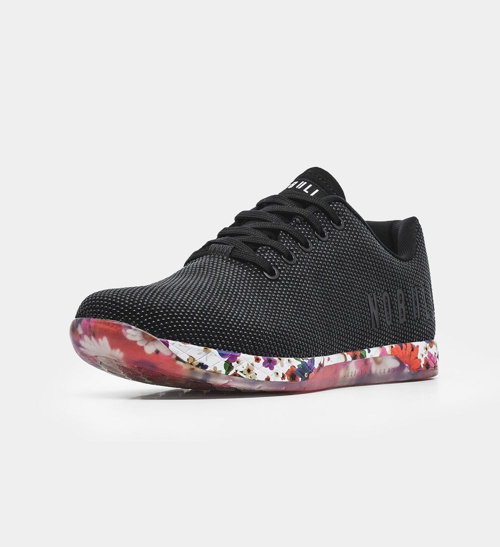 Men NOBULL Floral OUTWORK Training Shoes Black Daisy | SGODL-3294