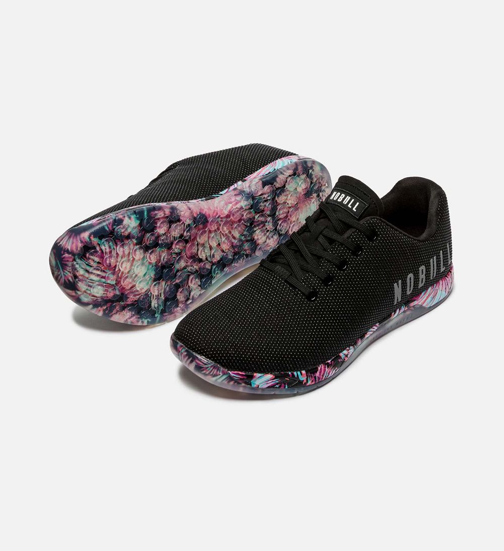 Men NOBULL Floral OUTWORK Training Shoes Black | YPOIQ-9415