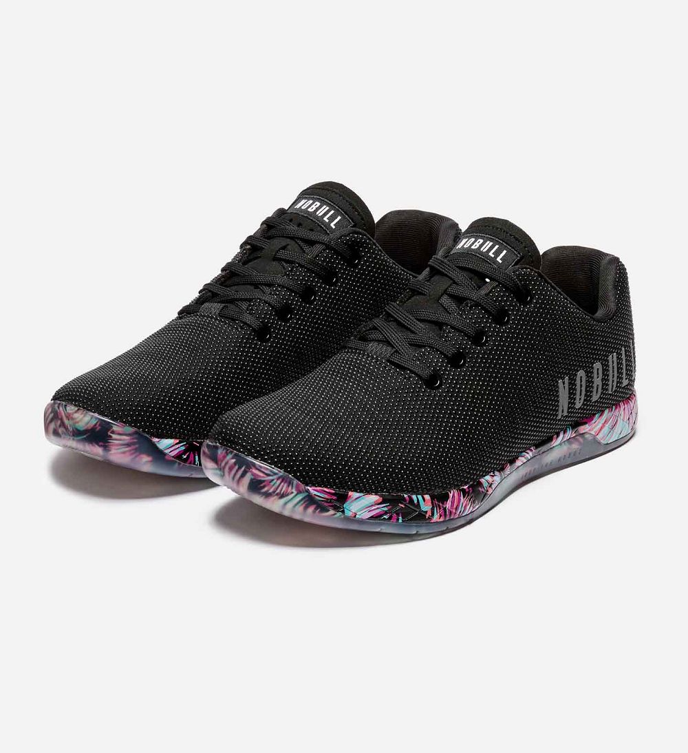 Men NOBULL Floral OUTWORK Training Shoes Black | YPOIQ-9415