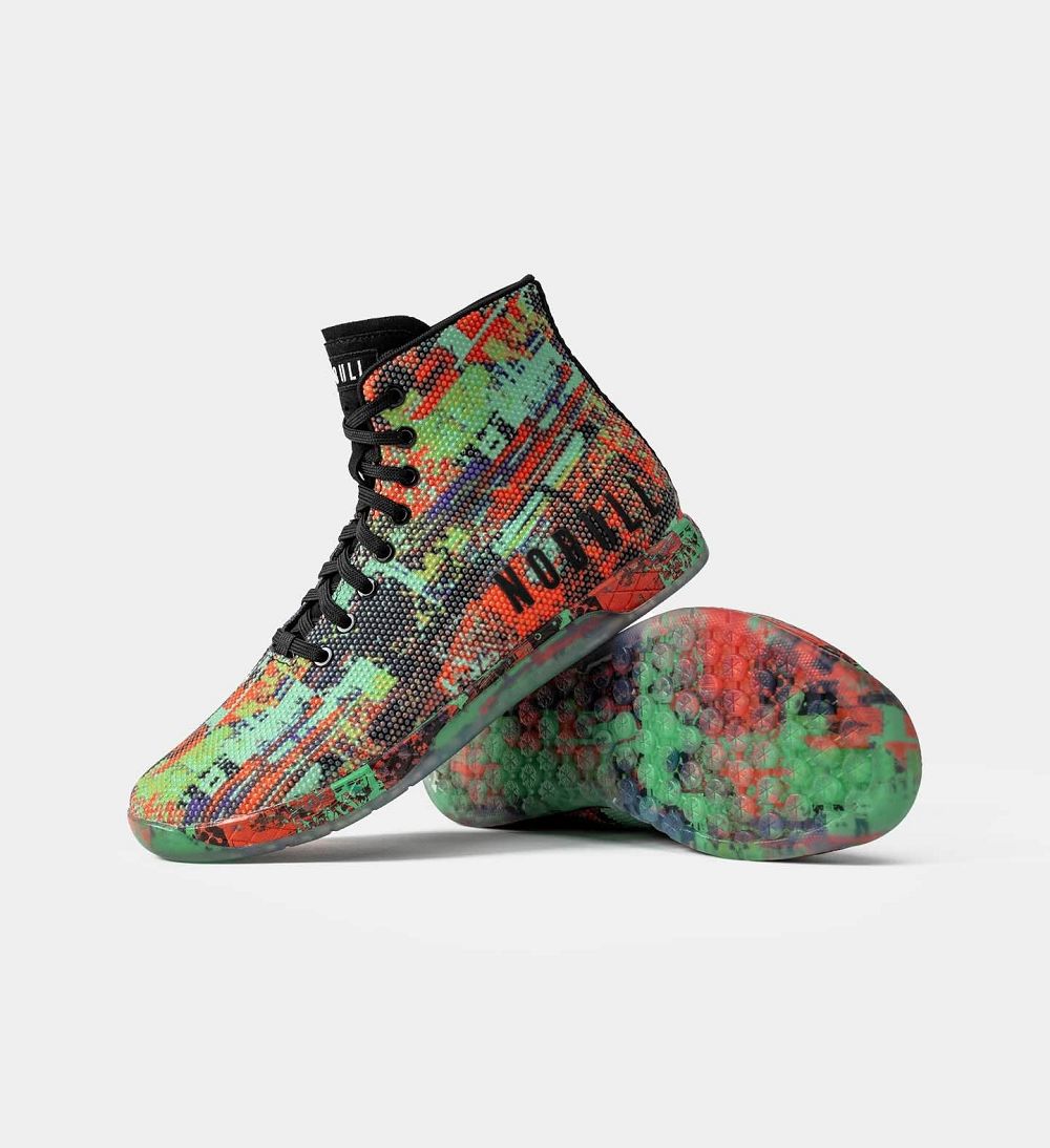 Men NOBULL Glitch High-Top OUTWORK Training Shoes Multi | IBJAM-4506