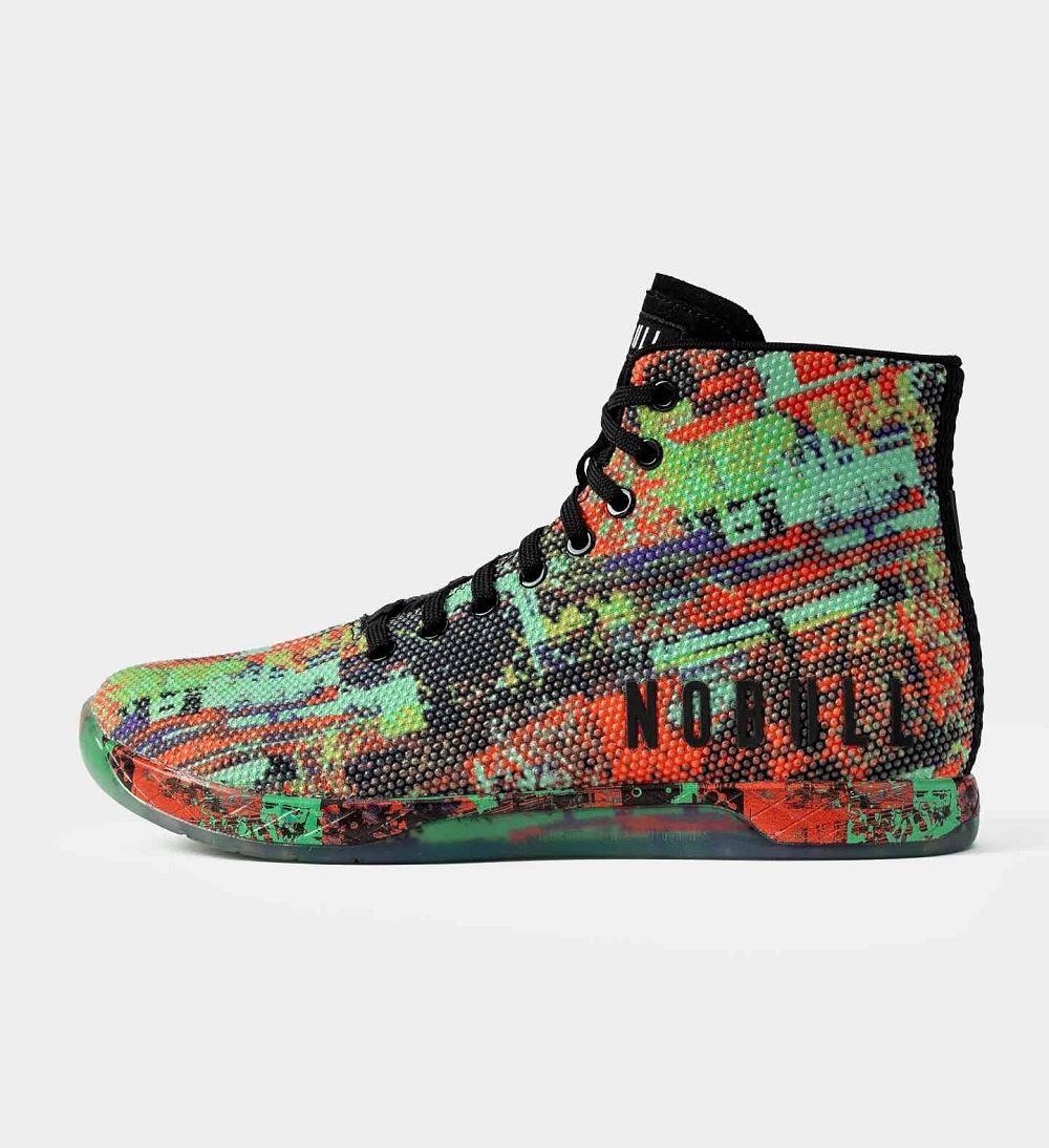 Men NOBULL Glitch High-Top OUTWORK Training Shoes Multi | IBJAM-4506