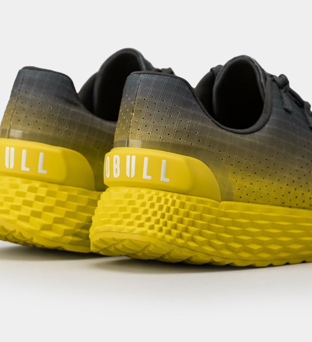 Men NOBULL Gradient ALLDAY Running Shoes Dark Grey Lemon Drop Gradient | GSKQL-7841