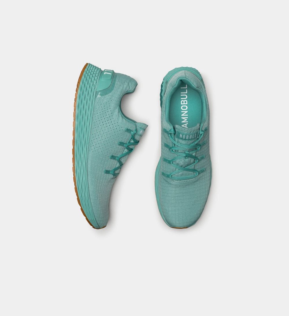 Men NOBULL Gum ALLDAY Running Shoes Turquoise | RKXYE-1658