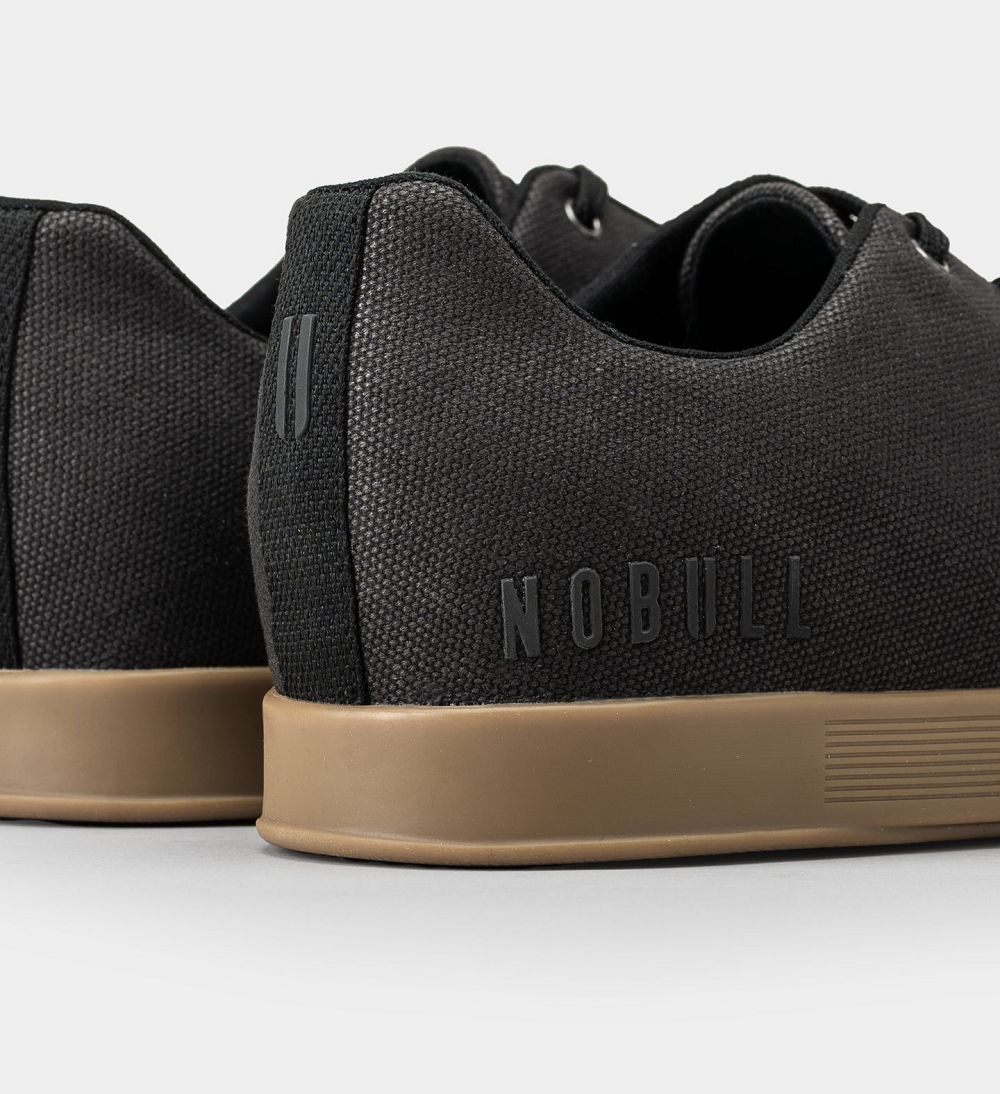 Men NOBULL Gum Canvas Training Shoes Black Gum | GORSZ-0576