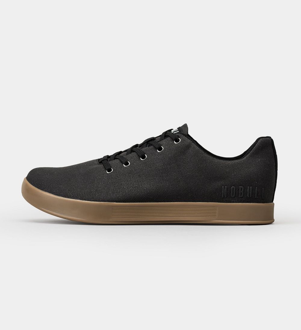 Men NOBULL Gum Canvas Training Shoes Black Gum | GORSZ-0576