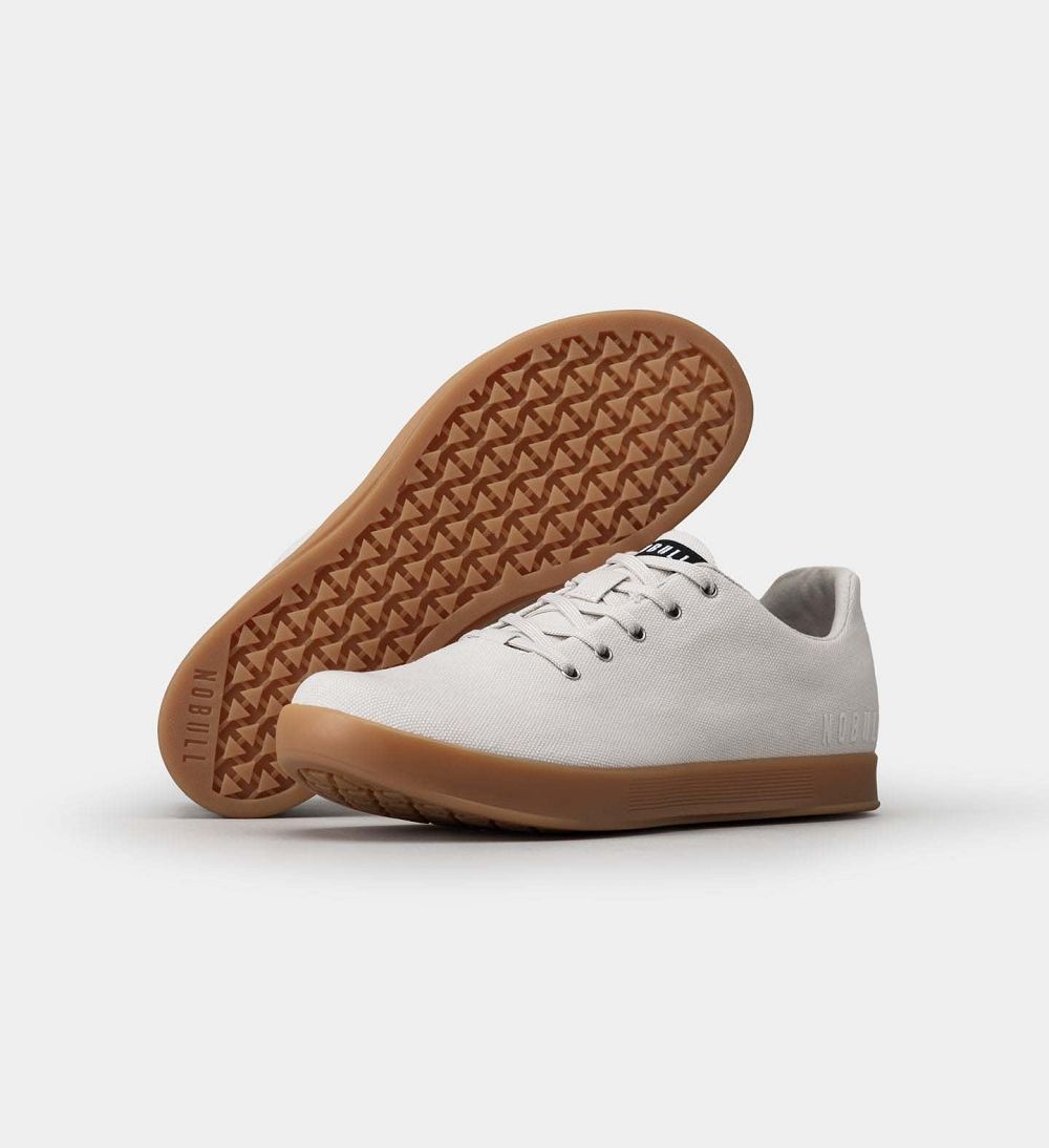 Men NOBULL Gum Canvas Training Shoes Ivory Gum | NXGDC-6902