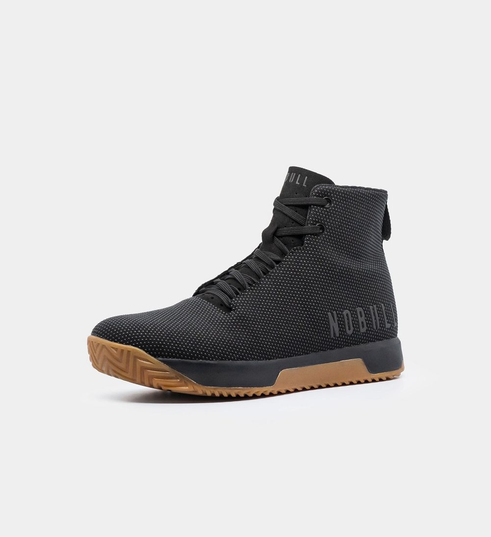 Men NOBULL Gum High-Top IMPACT Training Shoes Black Gum | MRWNP-3849