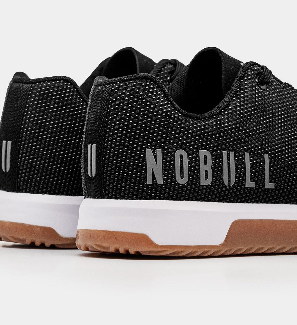 Men NOBULL Gum IMPACT Training Shoes Black White Gum | ETYAU-1206