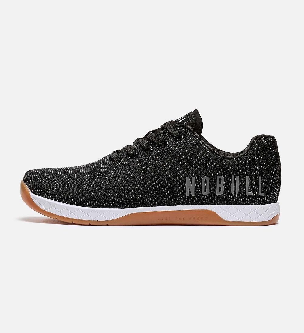 Men NOBULL Gum OUTWORK Training Shoes Black White Gum | KZQNY-9084