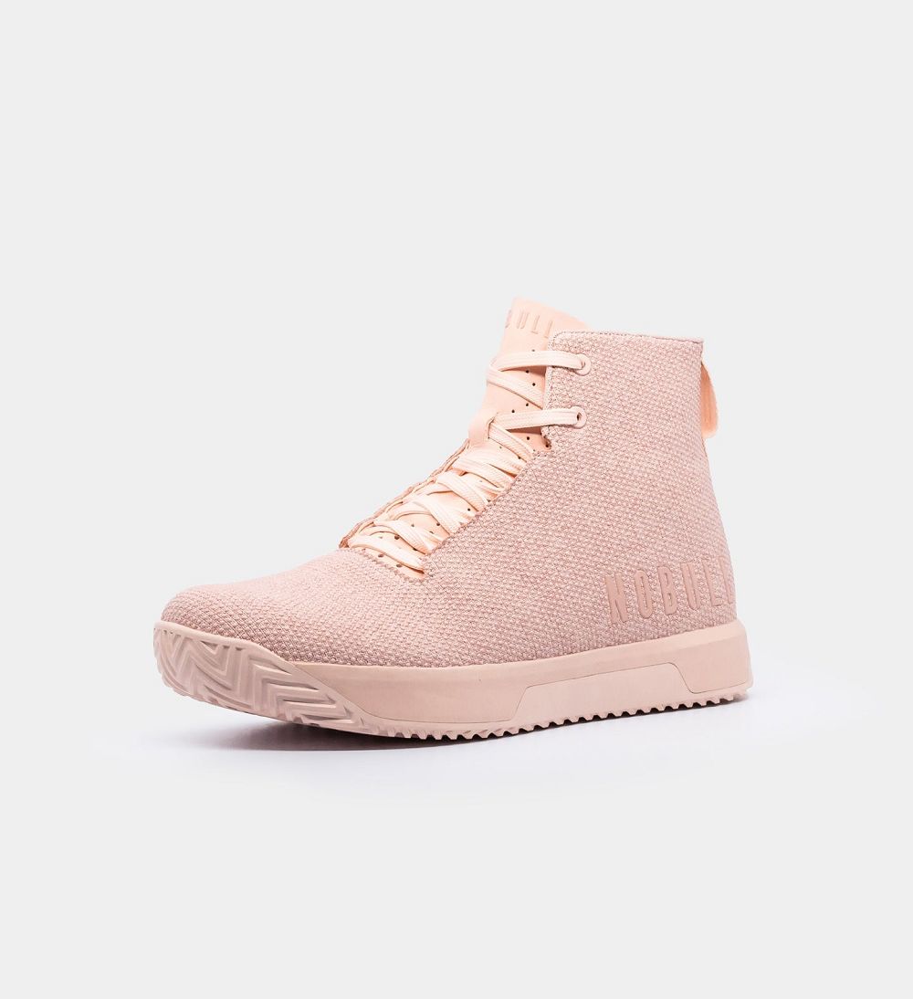 Men NOBULL High-Top IMPACT Training Shoes Blush | WFVDX-3816