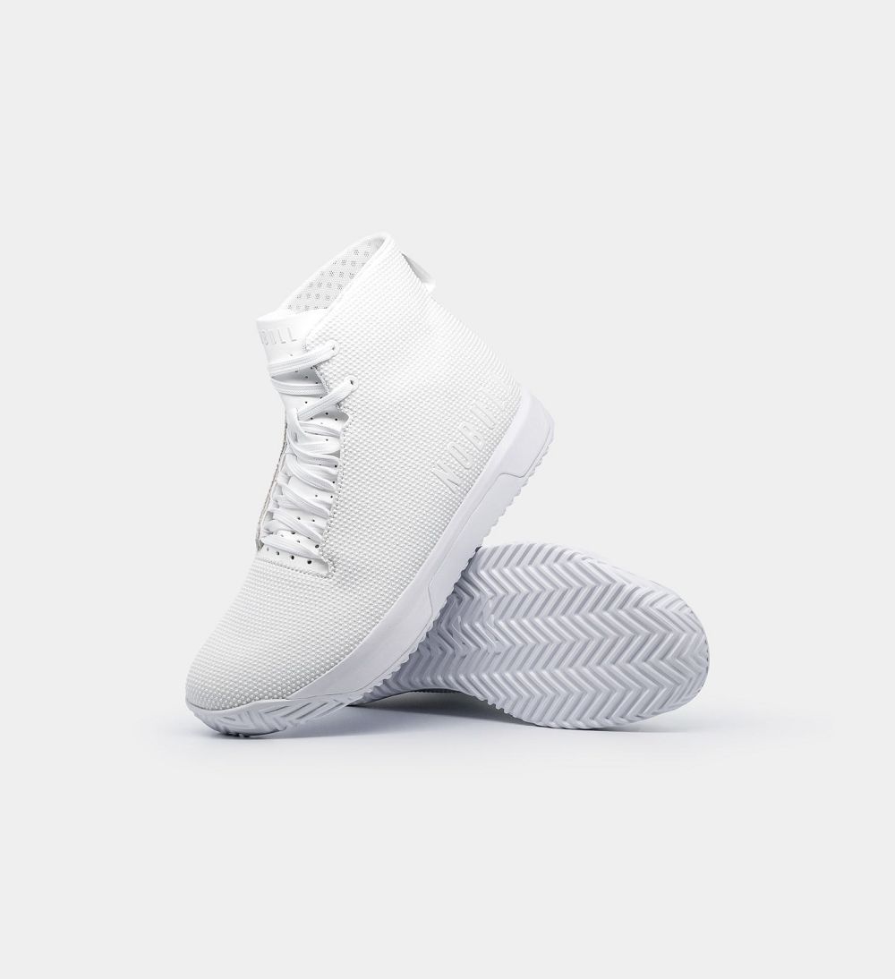 Men NOBULL High-Top IMPACT Training Shoes White | OJHQU-8156