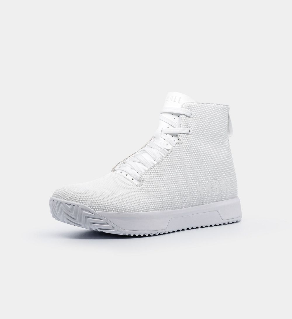 Men NOBULL High-Top IMPACT Training Shoes White | OJHQU-8156