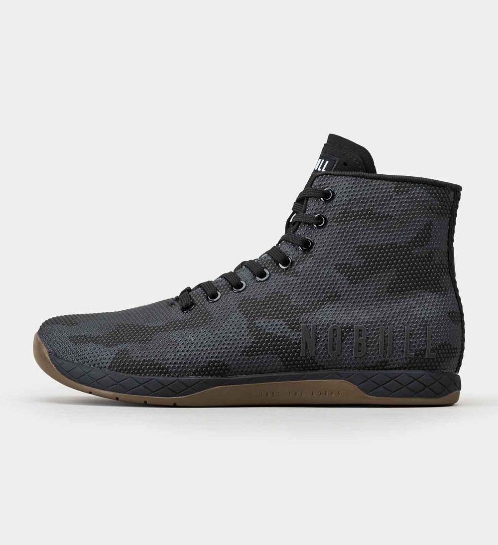 Men NOBULL High-Top OUTWORK Training Shoes Night Camo | UNYVS-7340