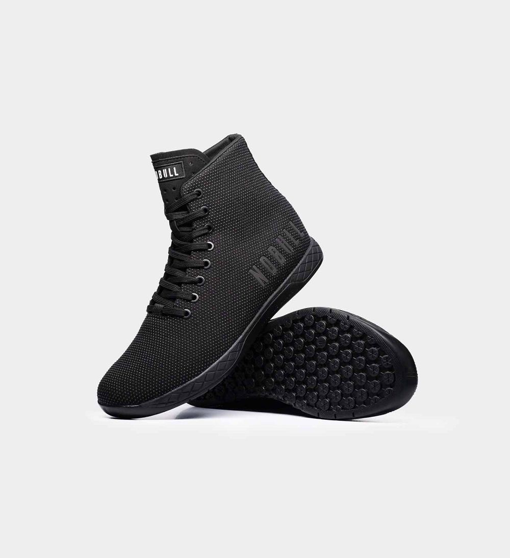 Men NOBULL High-Top OUTWORK Training Shoes Black | UKGBH-1976