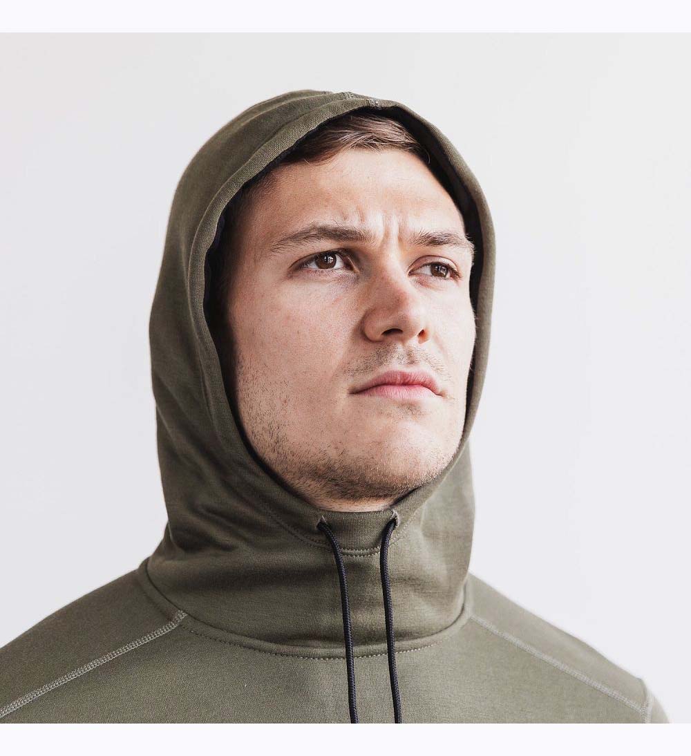 Men NOBULL Hoodie Army Green | EGCKV-3127