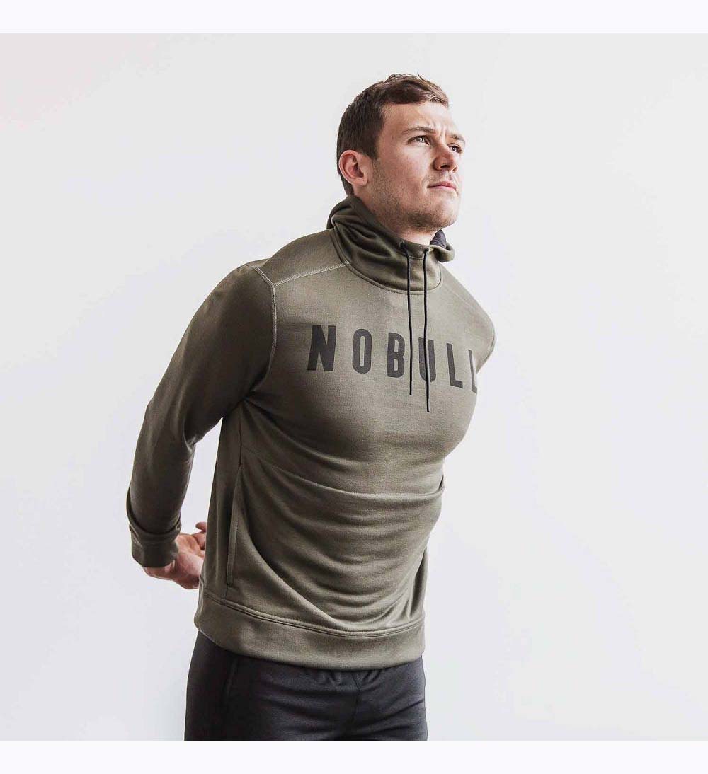 Men NOBULL Hoodie Army Green | EGCKV-3127