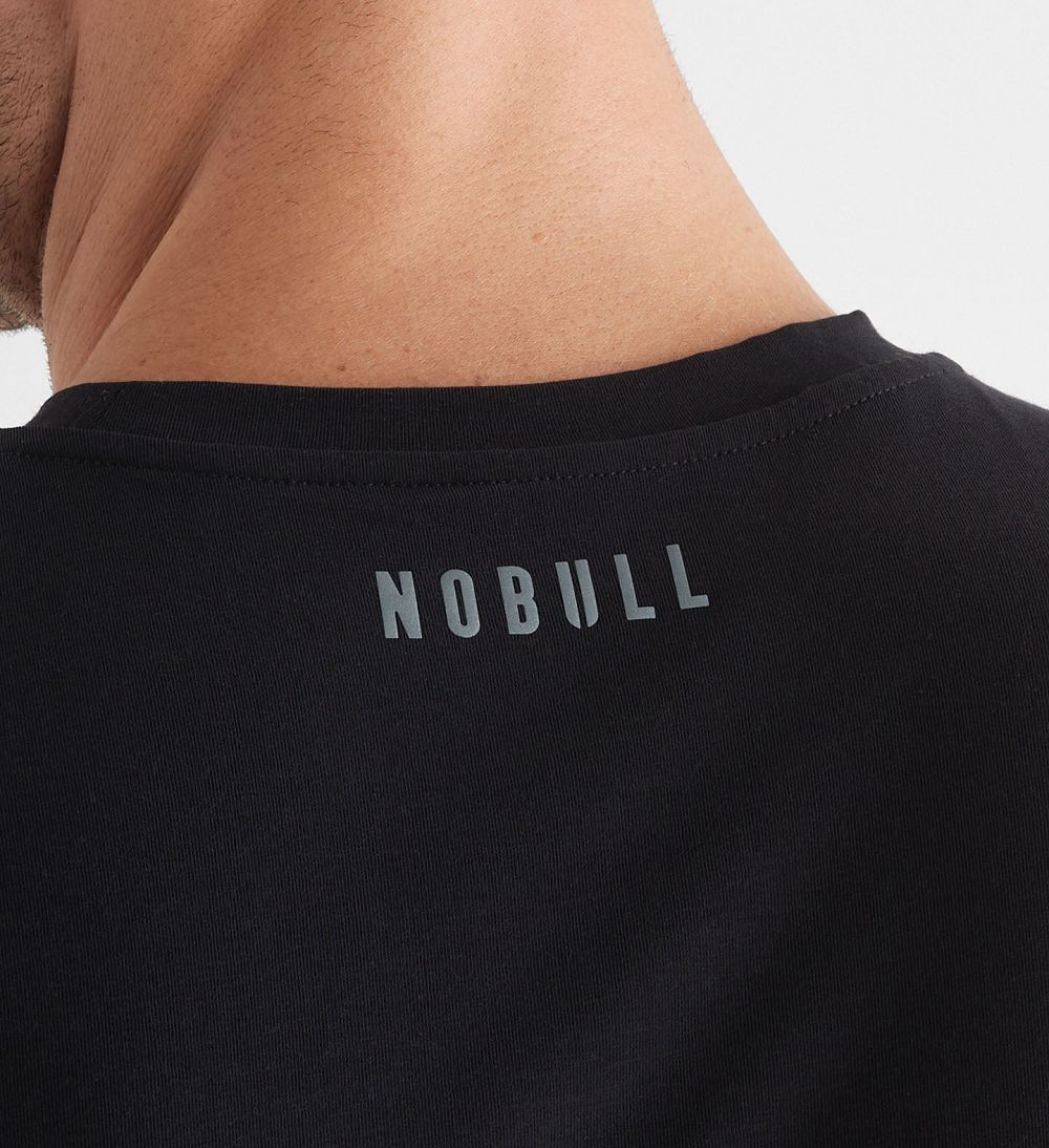 Men NOBULL Horns T-Shirt Black | OFQRZ-5420