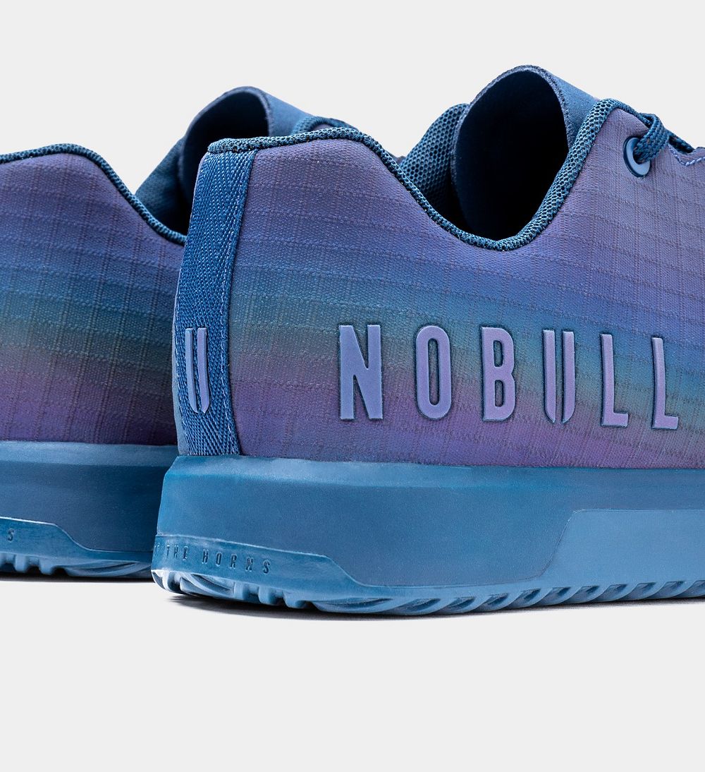 Men NOBULL IMPACT Training Shoes Blue Opal Ripstop | JEZML-8219