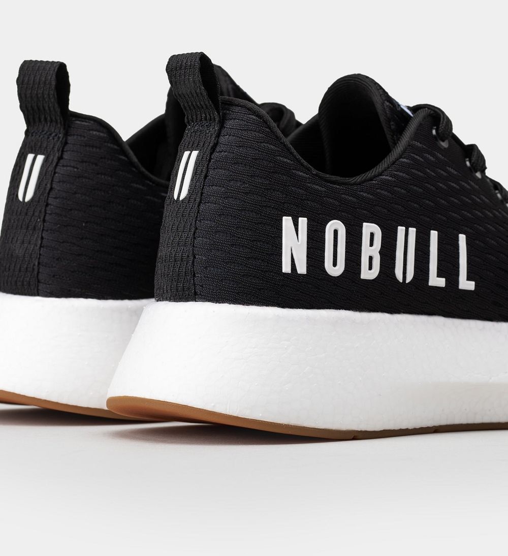 Men NOBULL JOURNEY Running Shoes Black White | CSAZD-7194