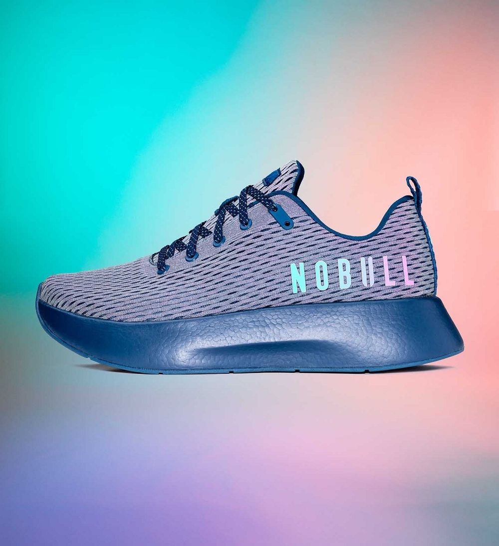 Men NOBULL JOURNEY Running Shoes Blue Opal Rainbow | DEWPC-2387