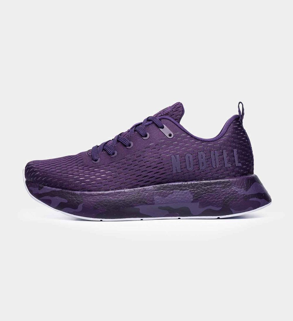 Men NOBULL JOURNEY Running Shoes Dark Purple Camo | QEPUC-2569